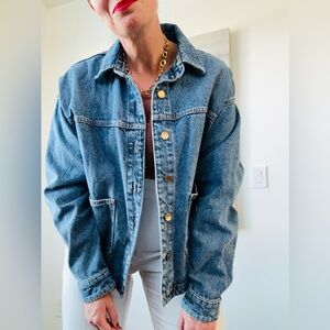 ZARA Oversized Jean Jacket Small